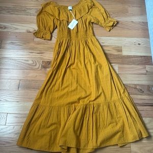 Eyelet maxi ruffle dress NWT